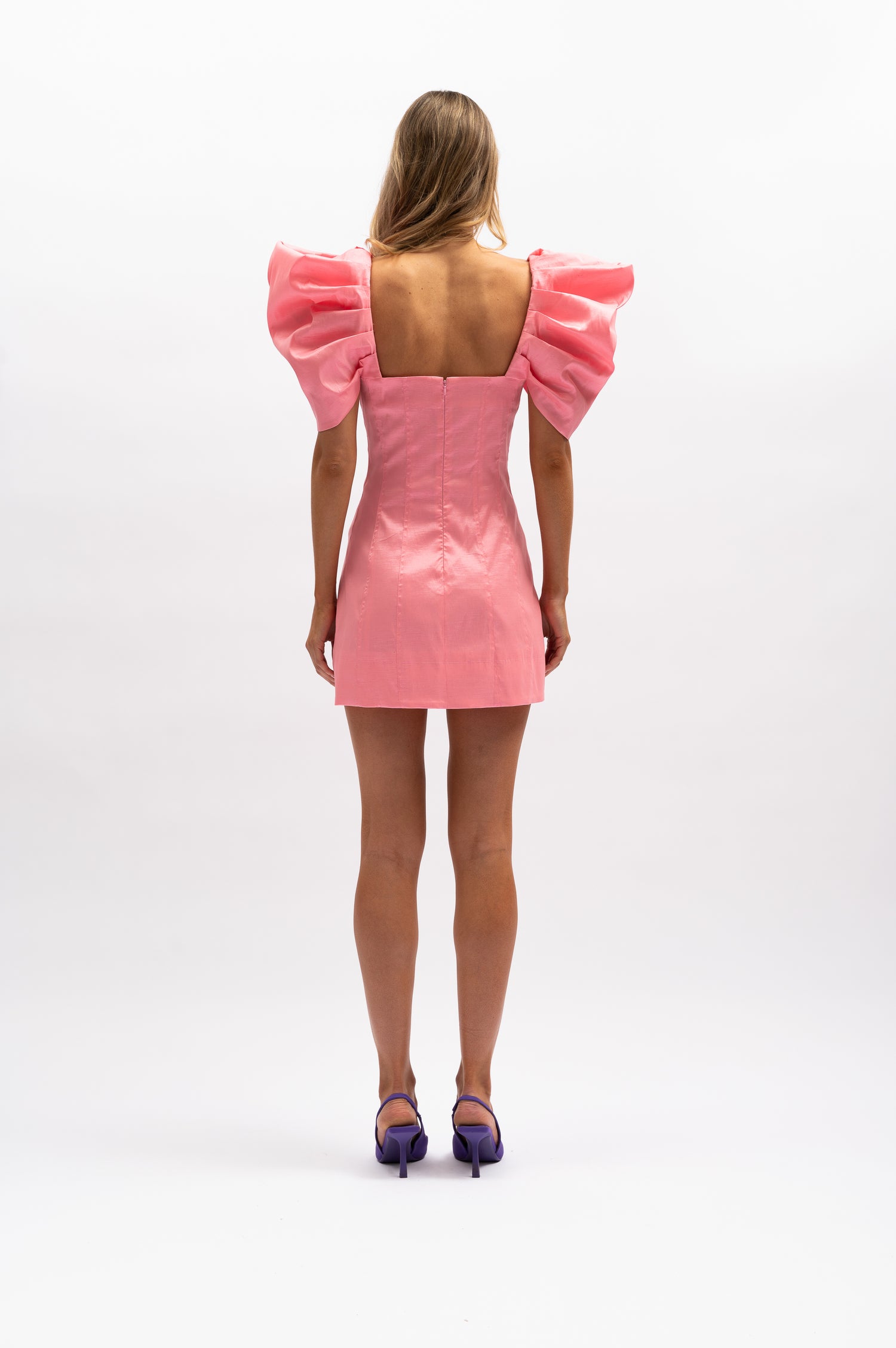 flamingo mini dress Saloni Azure Flamingo Min-C Mini Dress Azure Flamingo / 6