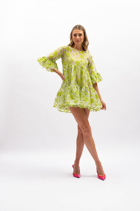 Lili Mini Dress - Lime