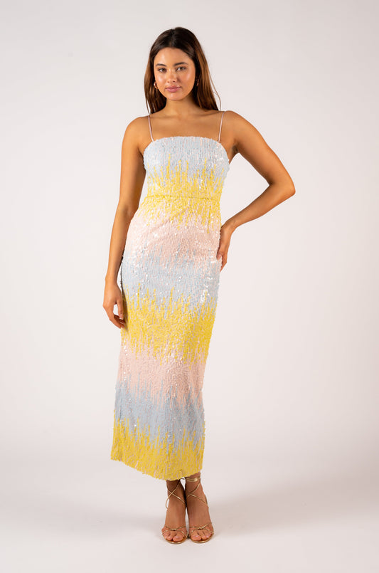 On Vacation Midi Dress - Summer Sequin