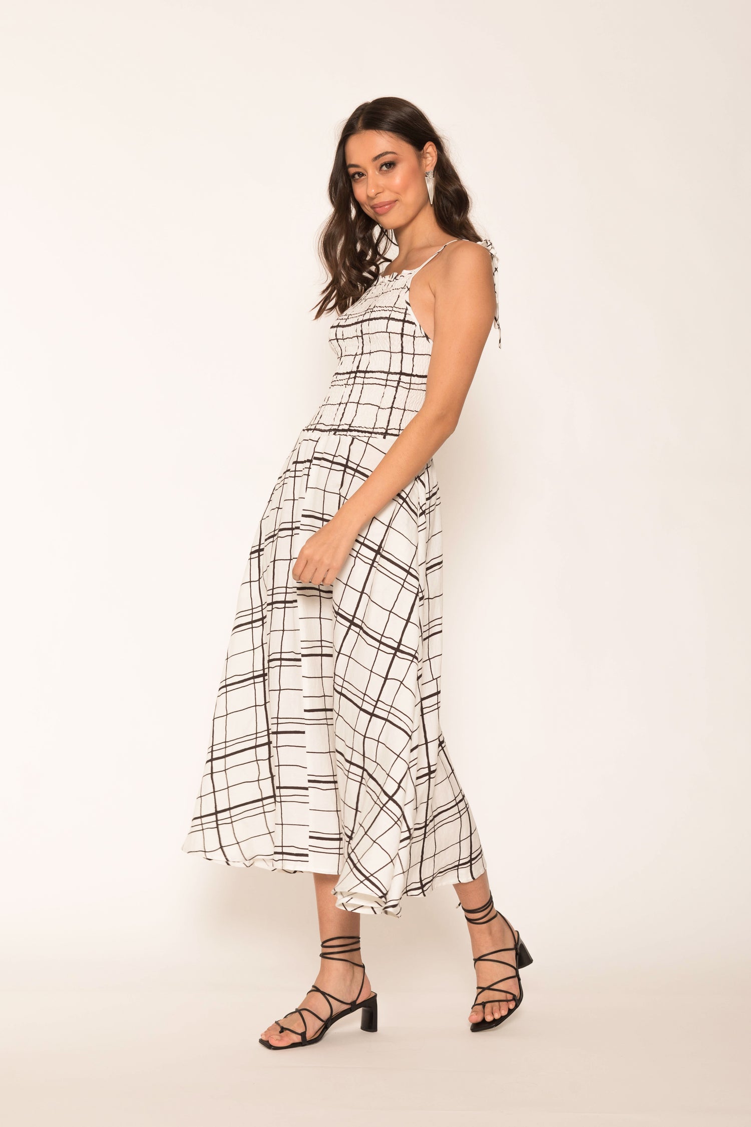 AURETA NEW PLAID MAXI PONCHO